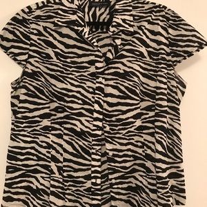 Jones New York Zebra blouse